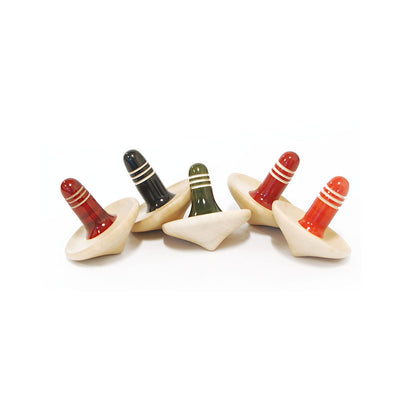 Wooden Spinning Toy for Kids | Finger Top | Set of 6