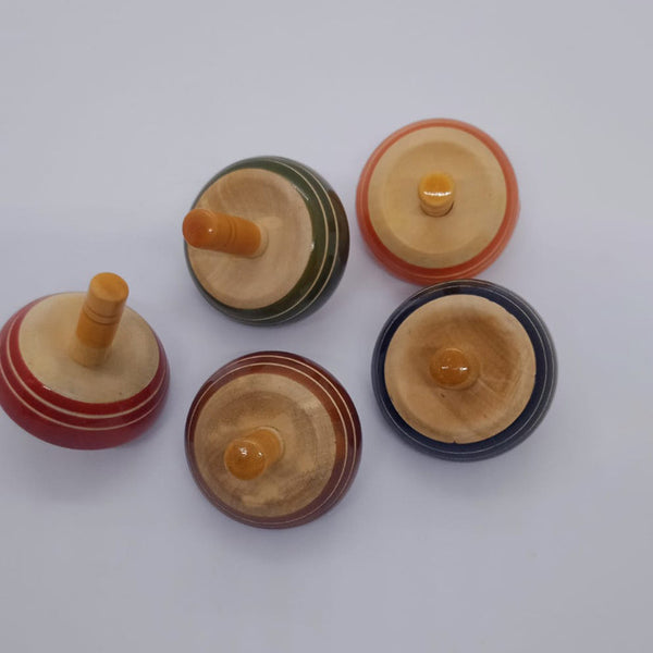 Wooden Spinning Toy for Kids | Round Shape | Set of 5