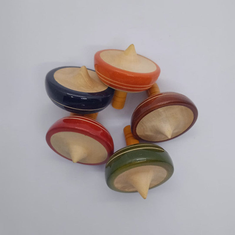 Wooden Spinning Toy for Kids | Round Shape | Set of 5