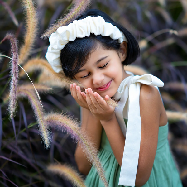 Hairband for Baby Girl & Kids | Organic Cotton | Off White