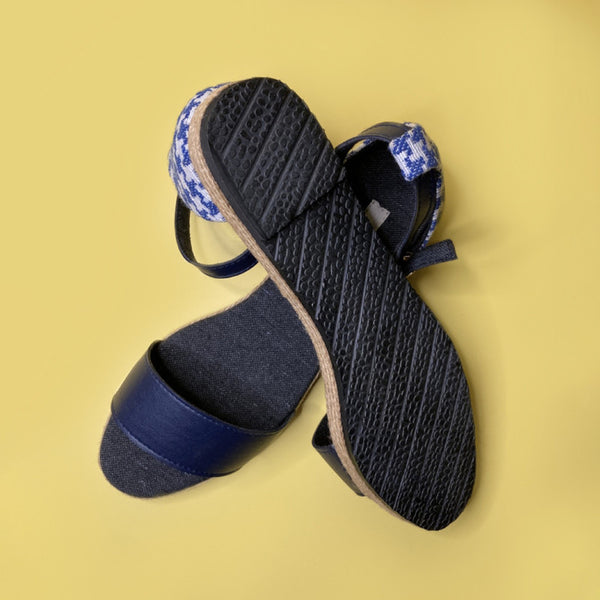 Cactus Leather Sandals for Women | Blue