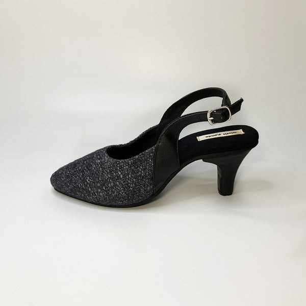 Women Heels | Cactus Leather | Backstrap | Black