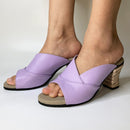 Women Heels | Cactus Leather | Side-Cut | Purple