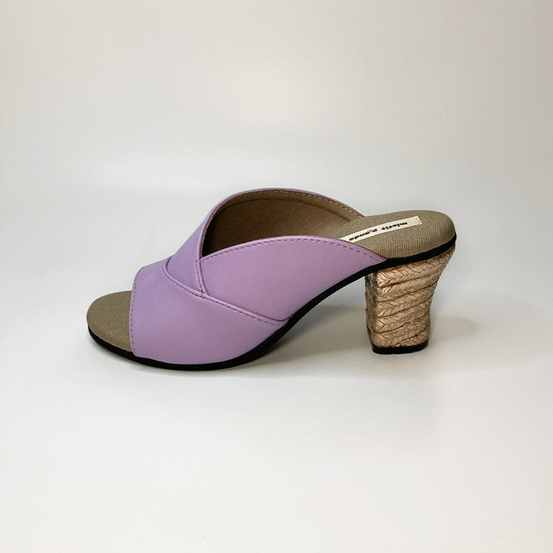 Women Heels | Cactus Leather | Side-Cut | Purple