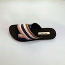 Women Sliders | Cross Strap | R-Elan GreenGold Fabric | Multicolour