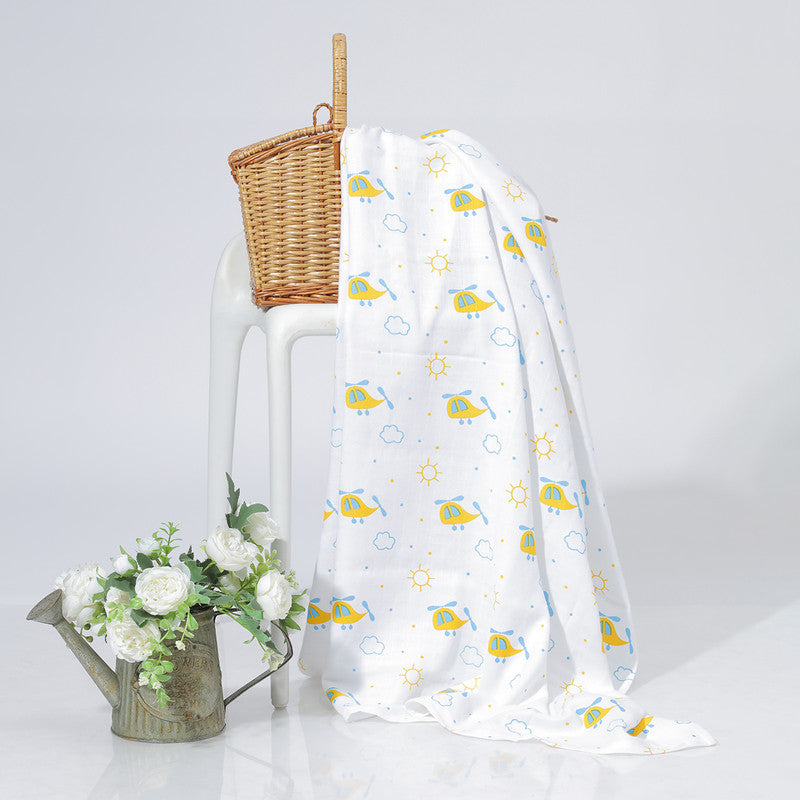 Organic Cotton Baby Swaddle | White | 100 x 100 cm