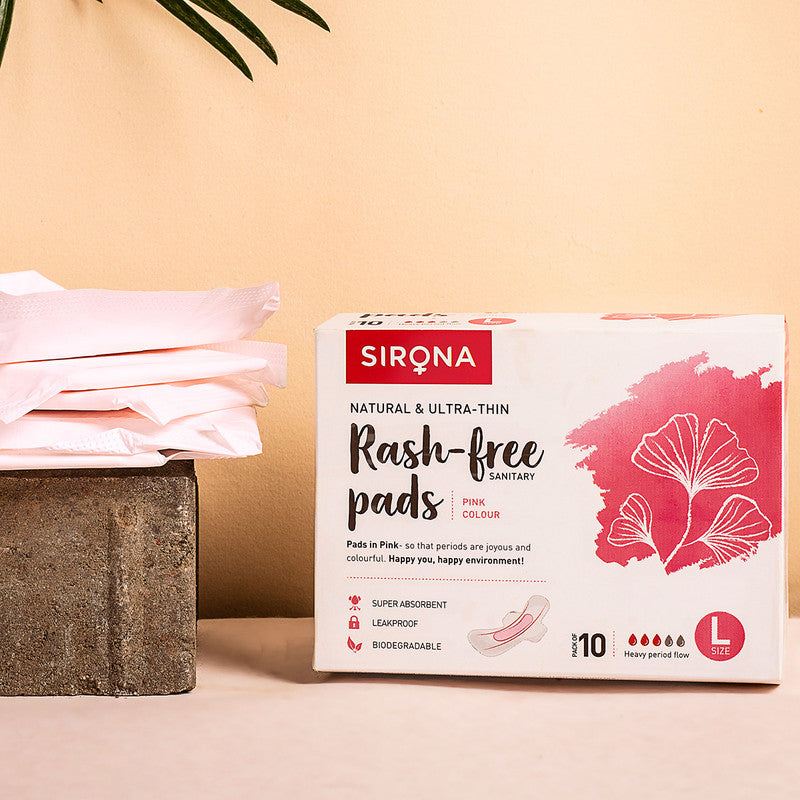 Sanitary Pads | Ultra Soft with Leak Protection | XL Size | 10 Pads | Pack of 2