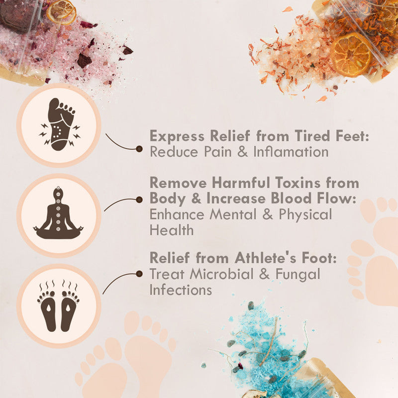 Nat Habit Fresh Cedar Lift Foot Salt | Softens Feet & Ankles For Relieves Tiredness | 50 g | Pack of 4
