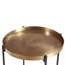 Knock Down Antique Brass Accent Table