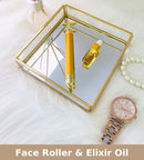 Face Roller & Elixir Oil | 24k Gold Vibrating Face Roller & Sculptor with Elixir Oil