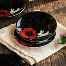 Ceramic Appetizer Plates | Fredrick | Navy Blue | Lead-Free | Set of 2