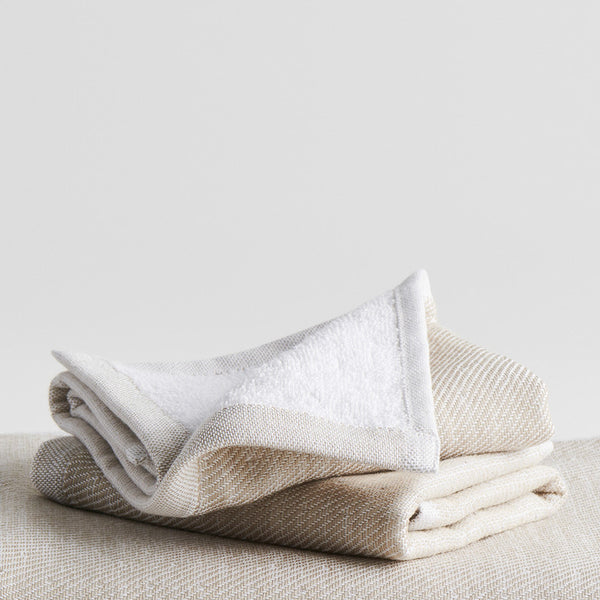 Bamboo Towel | Face Towel | Bamboo Cotton | Beige | 30 x 30 cm | Set of 2