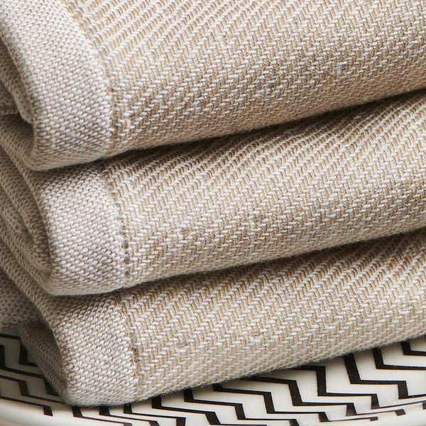 Bamboo Towel | Face Towel | Bamboo Cotton | Beige | 30 x 30 cm | Set of 2