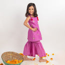 Muslin Sharara Set for Kids | Lilac