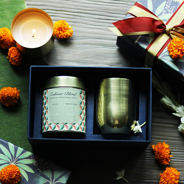 Festive Gift Hampers | Scented Candles and Tea Gift Hamper | Pack of 3.