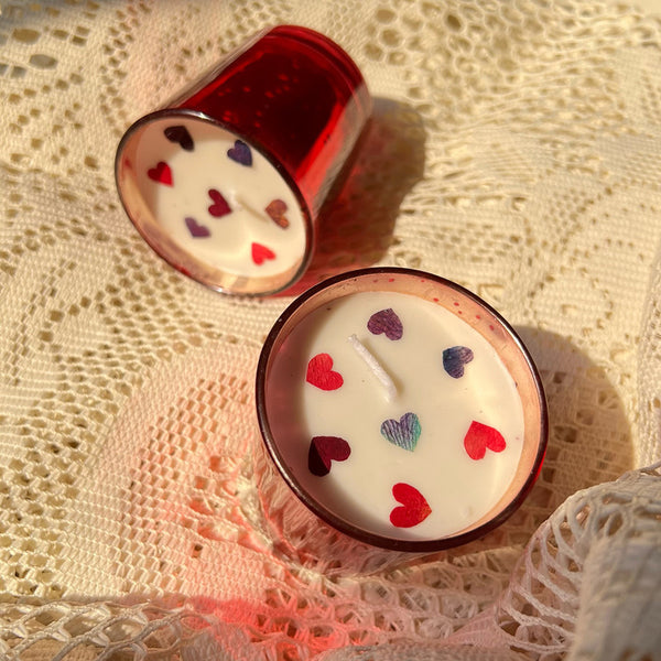 Floral Heart Candles | Set of 2
