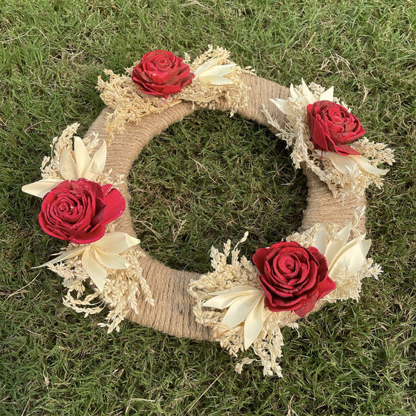 Wall Hanging Wreath | Red & White