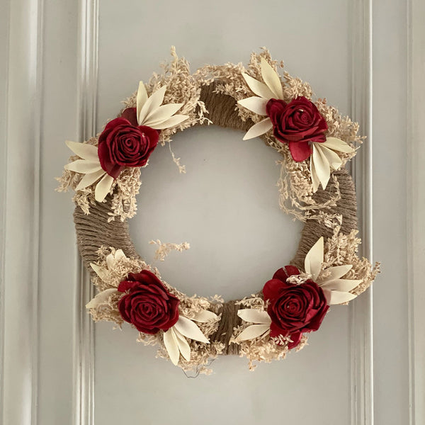 Wall Hanging Wreath | Red & White