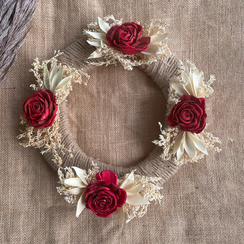 Wall Hanging Wreath | Red & White