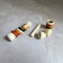 Wooden Baby Rattle | Mini Rattle | Multicolour | Set of 8