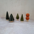 Wooden Toy Set for Kids | Forest Toy Set | Green & Orange | Set of 5