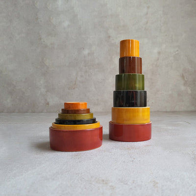 Wooden Toy Set for Kids | Stacking and Nesting Cups | Set of 6