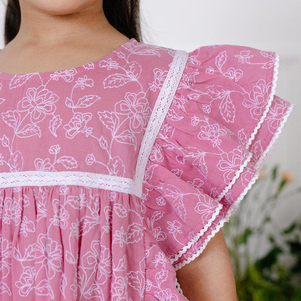 Birthday Dress | Cotton Dress for Girls | Pink