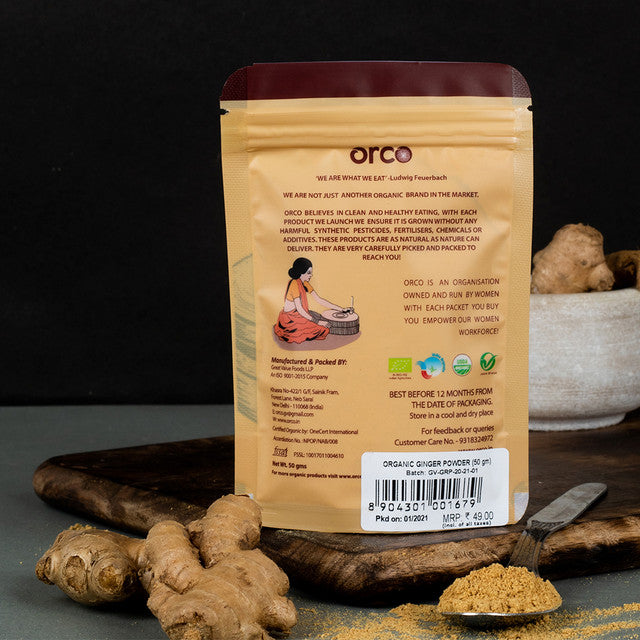 Fasting Food | Organic Ginger Powder | 100 g | Pack of 2