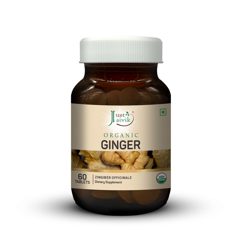 Organic Ginger Dietary Supplement - 60 Tablets