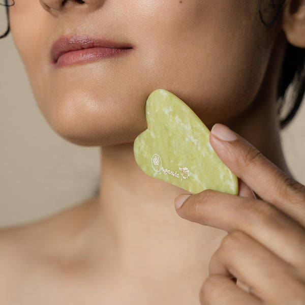 Gua Sha Stone | Green Quartz | Reduces Puffiness