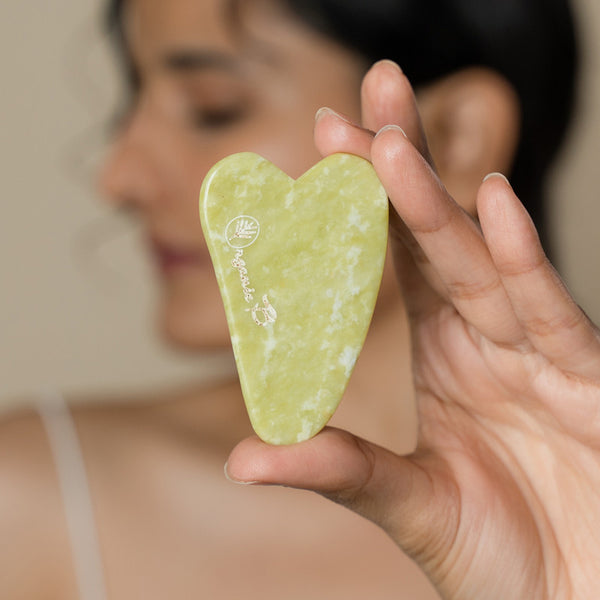 Gua Sha Stone | Green Quartz | Reduces Puffiness