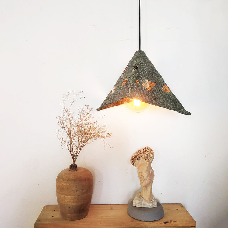 Papier Mache | Paperboat Hanging Lamp | Black