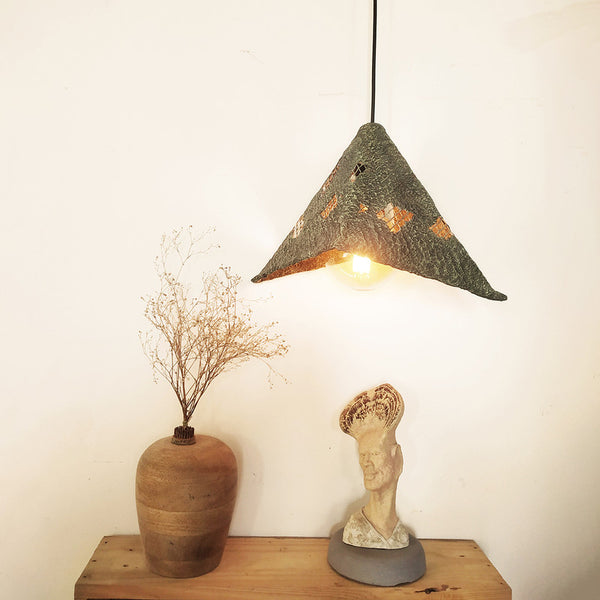 Papier Mache | Paperboat Hanging Lamp | Black