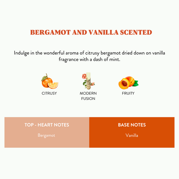 Soy Wax Scented Candle | Bergamot & Vanilla | Set of 4