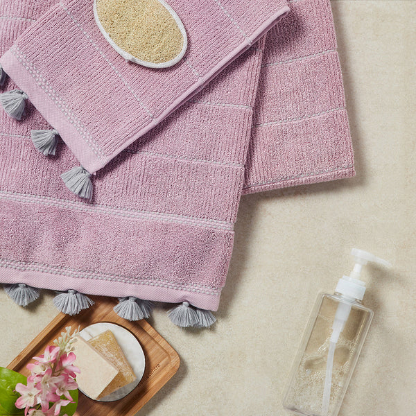 Cotton Bath Towel | Pink | 70 x 150 cm