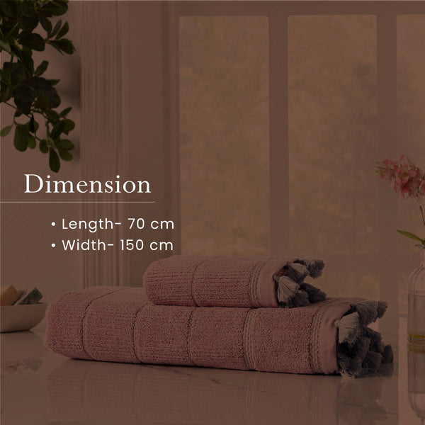 Cotton Bath Towel | Pink | 70 x 150 cm