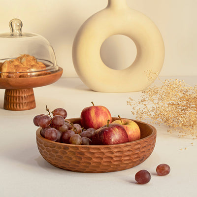 Wooden Bowl | Gold & Brown