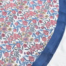 Handblock Printed | Cotton Table Cover | Blue & Beige