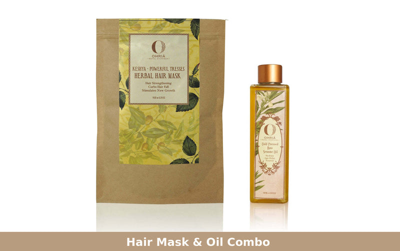 Ohria Ayurveda Hair Mask & Oil Combo | Deep Conditioning