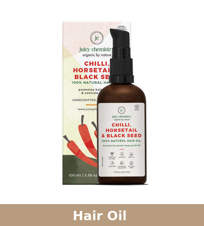 Chilly, Horsetail & Black Seed Hair Oil | Hair Fall Control | Kalonji Oil | 30 ml