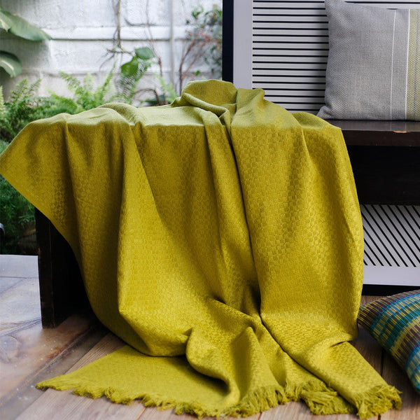 Pure Cotton Throw | Apple Green