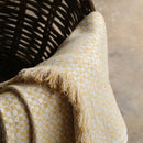 Pure Cotton Throw | White & Yellow