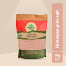 Upwas Food | Organic India Natural Pink Rock Salt | Sendha Namak | 1 kg | Pack of 2.