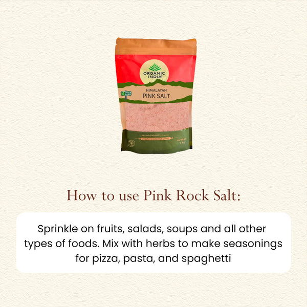 Organic India | Natural Pink Rock Salt | Sendha Namak | 1 kg | Pack of 2.