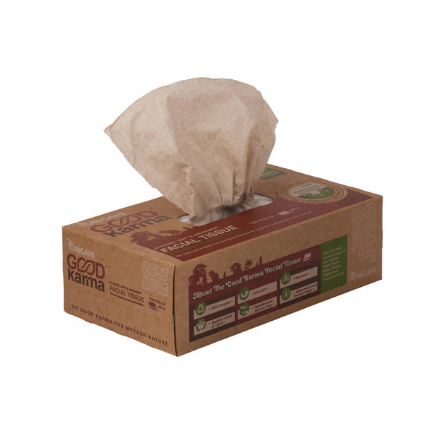 Face Tissue | Recycled | Unbleached | 100 Pull-Pack of 2