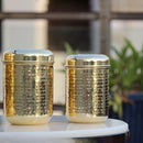 Kitchen Containers | Brass Storage Container with Lid | Gold.