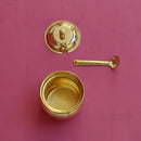 Brass Utensils | Ghee Pot with Spoon | 250ml | 4 Inches