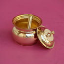 Brass Utensils | Ghee Pot with Spoon | 250ml | 4 Inches