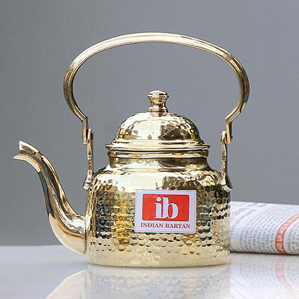 Brass Tea Pot with Lid | 1 Litre