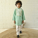 Cotton Kurta Pyjama Set for Boys | Sea Green